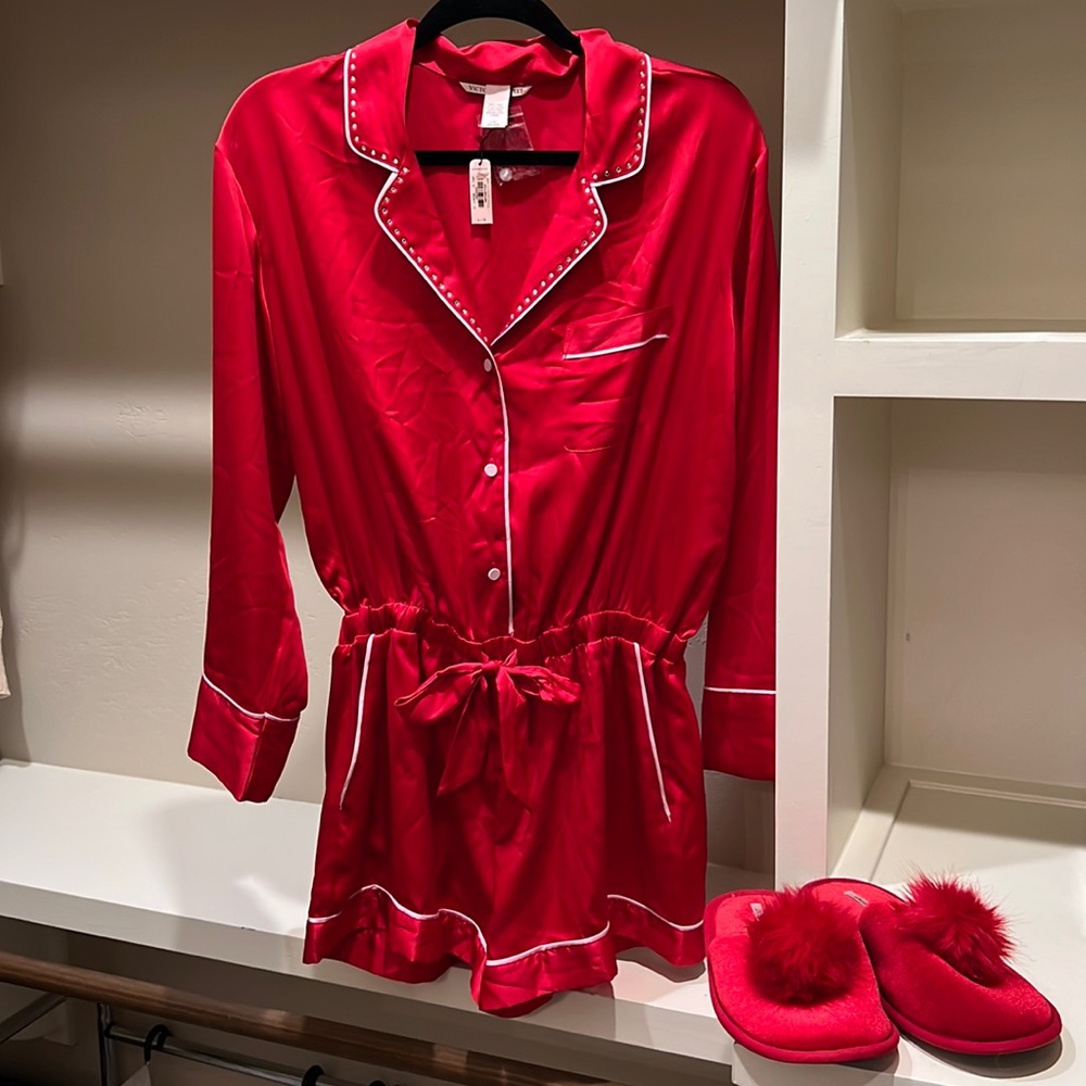 Victoria's Secret Satin Pajama Romper